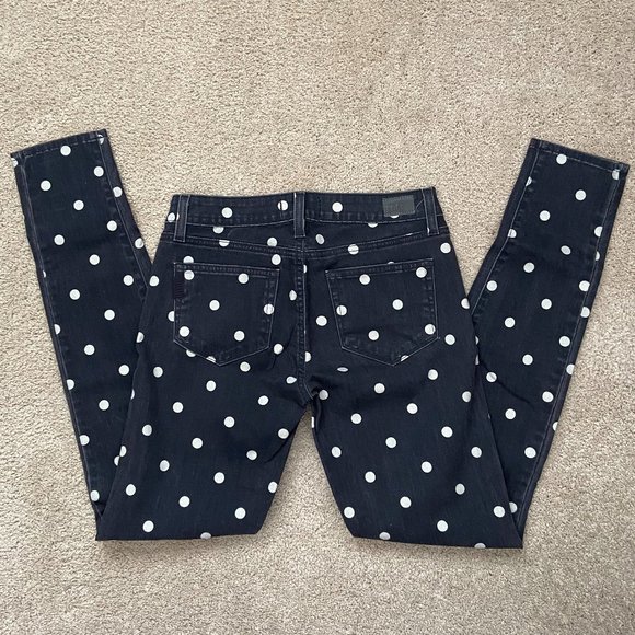 Like new Paige black with white dot verdugo skinny jeans size 26 - Picture 5 of 7